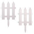 thumbnail image 2 of EIGTHTAIL 4 Sets White Plastic Fence Durable Garden Picket Fence Useful Lawn Edging, 2 of 8