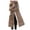 Coffee, variant on IROINID Women's Winter Warm Mid-Long Coat Solid Color Zip Up Puffer Long Sleeve Hoodie Outwear, Black
