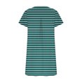 thumbnail image 5 of FcBaudy Robe à Manches Courtes à Col Rond Longueur Genou, Robes d'Été pour Femmes Robe T-Shirt d'Été Décontractée pour Femmes Tunique Ample à Manches Courtes avec Poches pour Femme Jupe Imitation Coton, 5 of 5