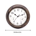 thumbnail image 2 of CHUANK Sales Outdoor Garden Retro Clock Waterproof Temperature Measurement Hygrometer 12 Inches Outdoor, 2 of 2