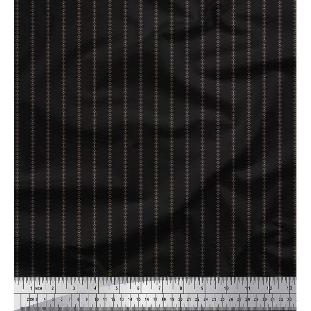 Soimoi Cotton Poplin Fabric Square & Plus Sign Shirting Decor Fabric Printed Yard 42 Inch Wide