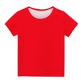 thumbnail image 5 of T-Shirts for Girls Crew Neck Solid Short Sleeve Summer Tops Kids Basic Tees 3-14 Years, 5 of 5