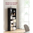 thumbnail image 4 of VASAGLE Bookshelf, 23.6 Inches Wide, 6-Tier Open Bookcase with Adjustable Storage Shelves, Floor Standing Unit, Ebony Black, 4 of 7
