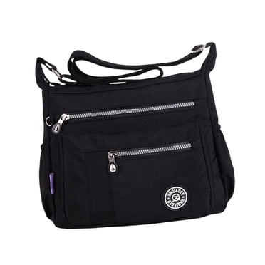 Women Shoulder Bag Fashion Crossbody Purse Lady Handbag Simple Waterproof Soft Adjustable Shoulder Strap Satchels for Work Gift for Mother Black