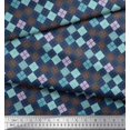 thumbnail image 3 of Soimoi Georgette Viscose Fabric Argyle Check Decor Fabric Printed Yard 42 Inch Wide, 3 of 3