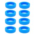 thumbnail image 1 of 8 Pcs Housse Universelle pour Roues de Valise, Résistante à l'Usure, Housse pour Chariots, Housse pour Roulettes, Boîte à Bagages, Manchon Protecteur en Silicone pour Roulettes, Bleu, 1 of 6