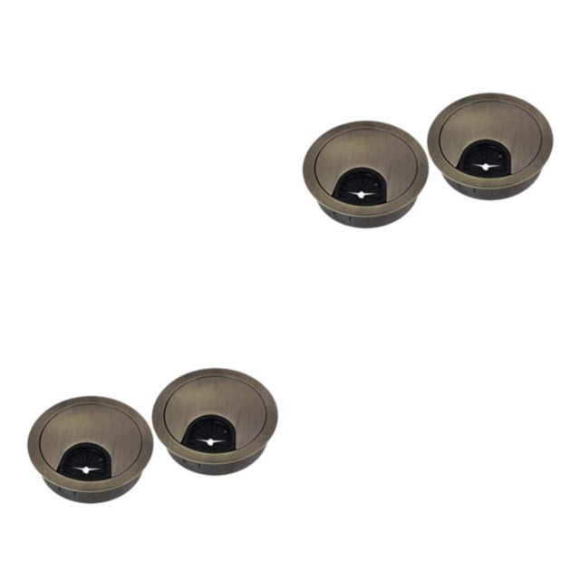 Thinsony 2Pcs 60mm Computer Desk Table Grommet Cover Port Wire Cable Hole Bronze 2Set