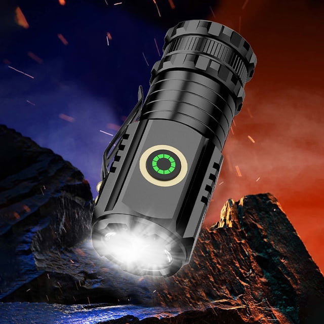 Dvkptbk Mini Flash Super Power Super Power Flashlight Mini Flash Super Power Flashlight pour Camping Extérieur et Urgence Flash Light Camping et Randonnée