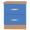 thumbnail image 2 of Pemberly Row Contemporary Faux Wood 2 Drawer Nightstand in Blue, 2 of 2