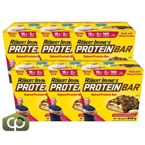 Chef Robert Irvine's Baked Protein Bars, Chocolate Peanut Butter 18 X 46g (6/Case)-TOTAL 108 BARS