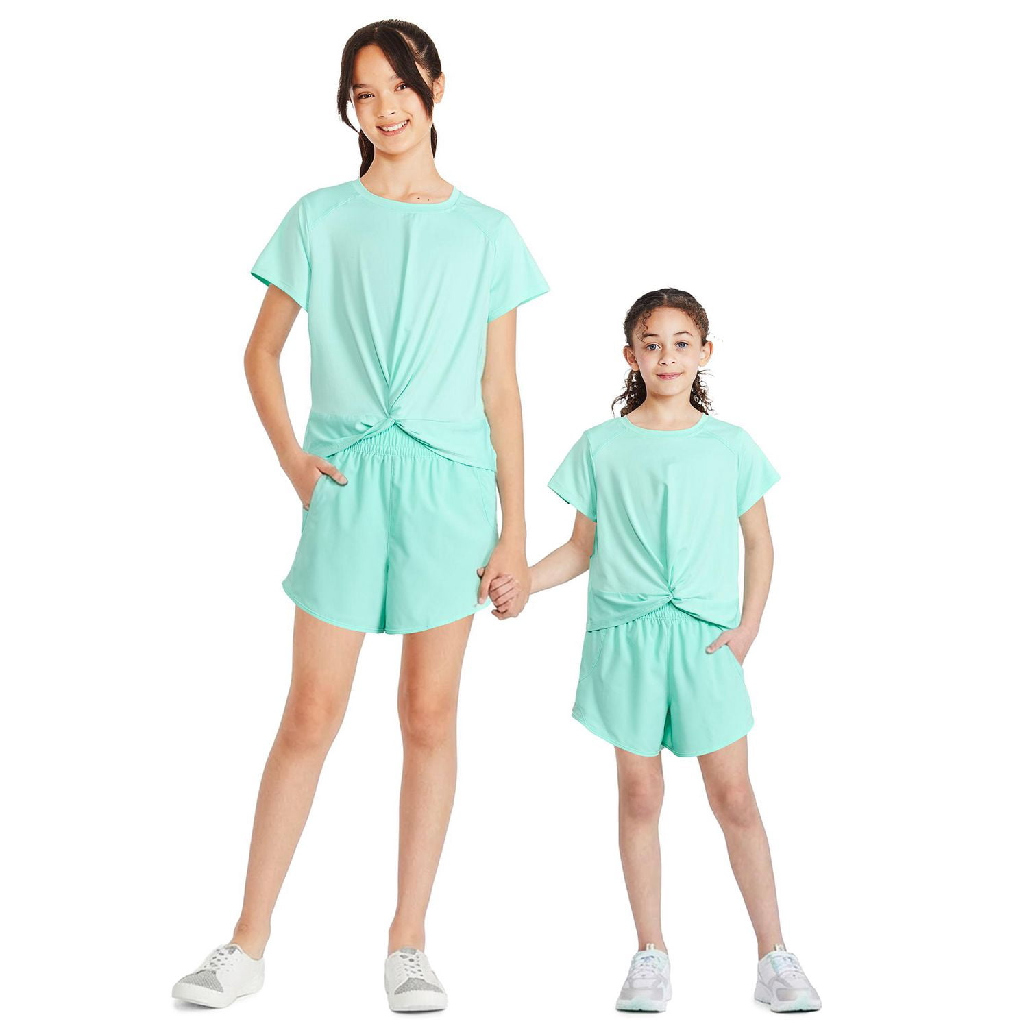 Athletic Works Girls' Front Knot T-Shirt