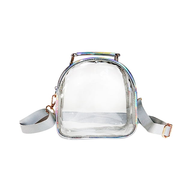 LSLJS Clear Purse Clear Crossbody Purse Bag Clear Bags Transparent One Shoulder Crossbody Bag Ins Trend Mini Pain Bag Mini Handheld Jelly Small Bag PVC Women's Bag