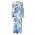 thumbnail image 4 of JIRNDf Robes de Printemps pour Femmes 2025 Mode Tendance Confortables Taille Haute Tempérament Imprimées Col en V Robes D'Été pour Femmes Robe Bohème D m, 4 of 4