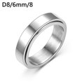 thumbnail image 1 of Anti-anxiety Spinner Fidget Rotating Rings Men Women AU Titanium Steel A9B2, 1 of 1