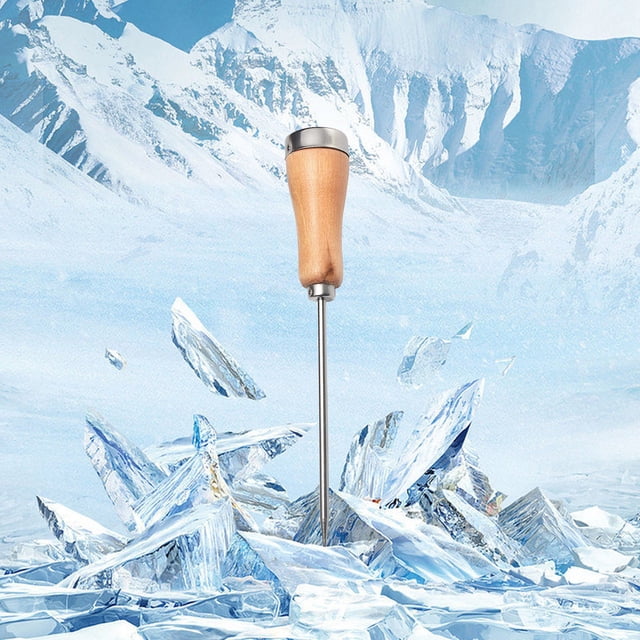 Oleegame 1PC Tomato Slicer And Lemon Slicer Stainless Single Fork Ice Cocktail Single Fork Halberd Ice Chisel Yellow