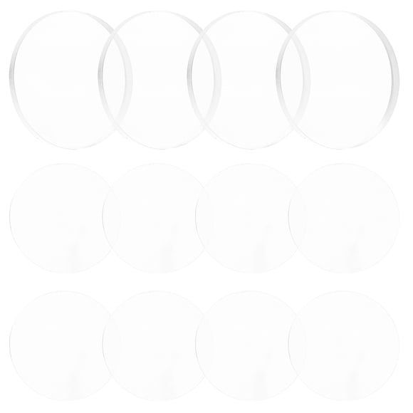 SHISUYAN 12pcs Glass Table Top Bumpers Clear Glass Table Top Round Anti Slip Pads Rubber Bumpers For Glass Table Tops Photo Frame Furniture