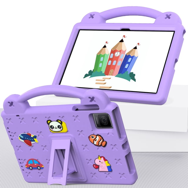 Cute EVA Foam Cover For TCL Tab 10 2nd Gen 2 2023 8496G Case Kids Portable 10.36" Tablet PC Shockproof Protector Shell Funda Purple Tab 10 Gen 2 8496G