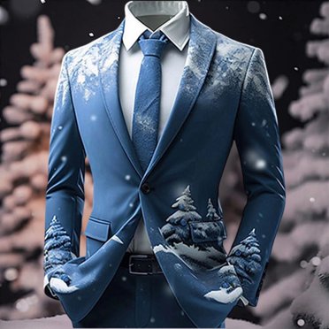 Boys Winter Holiday Print Coat Jacket Warm Outerwear For Children And Teens