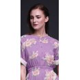 thumbnail image 3 of Bimba Rayon Rose & Ranunculus Floral Printed Womens Long MaxiDressGown With Side Slit-Small, 3 of 6