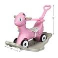 thumbnail image 2 of Gymax Baby Rocking Horse 4 in 1 Kids Ride On Toy Push Car w/ Music Indoor Outdoor Gift, 2 of 10