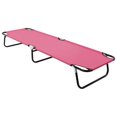 thumbnail image 1 of vidaXL Folding Sun Lounger Steel Pink, 1 of 9