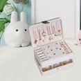 thumbnail image 2 of Xingzhi Jewelry Storage Box PU Leather Big Portable for Jewellery Care Rings Girls White, 2 of 8