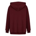 thumbnail image 4 of Plebaso Women's Heart Printed Hoodies Drawstring Long Sleeve Sweatshirts Loose Pullover Tops with Pockets, 4 of 5