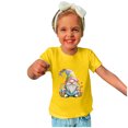 thumbnail image 4 of Penkiiy T-Shirts de Pâques pour Enfants Tout-Petits Garçons Filles Mode Mignon Imprimé Nain de Pâques Col Rond Imprimé Manches Courtes Haut 13 Ans Jaune, 4 of 4