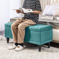 thumbnail image 2 of HOMCOM Banc de Rangement à Dessus Rabattable, Banc Ottoman de Bout de Lit, Vert, 2 of 10