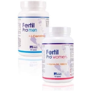 FERTIL PRO MEN + L- Carnitine et FERTIL PRO Femmes + Reishi Combo Par YadTech - 100% Fourniture de soins de santé naturels. Recommandé par la plupart des spécialistes de la fertilité partout au Canada. 90 Approvisionnement en jours.
