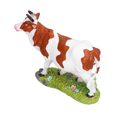 Figurines de Vache Décoration de la Maison Ferme, Figurines de Vache Brun et des Décorations de Bonsaï de Vache Ornements en Résine Haut de la Ligne
