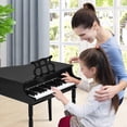 thumbnail image 3 of Costway 30-Key Classic Piano  Wood w/ Bench & Music Rack Black, 3 of 9