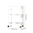 thumbnail image 3 of 4 Tier Rolling Plant Stand Space Saving Storage Cart with Wheels Easy Assembly for Indoor Outdoor Use, 3 of 6