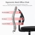thumbnail image 4 of Low-Back Home Office Task Chair, Armless Executive Computer Desk Chair with Height Adjustable and Swivel Casters for Working Studying Gaming, 4 of 9