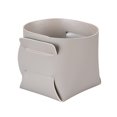 thumbnail image 2 of pitrice PU Leather Storage Bag Solid Color Foldable Fashionable Scratchproof Key Earbud Remote Control Case Container Box Silver Grey, 2 of 9