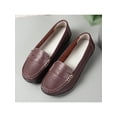 thumbnail image 5 of Innerwin Mocassins pour Femmes Chaussures Bateau Légères à Enfiler Bout Rond Marche Café 7, 5 of 5