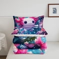 thumbnail image 4 of Erosebridal Girls Axolotl Bedding King Comforter Set, Reversible, Super Cozy 3pcs, 4 of 6