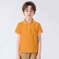 thumbnail image 2 of Chemises Garçons Manches Courtes Décontracté Polo Uni Jaune 11-12 Ans, 2 of 8