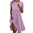 thumbnail image 1 of Mgmyaa Robe d'Été Décontractée pour Femme à Manches Courtes, Midi à Boutons, Robe de Plage, de Voyage et de Vacances, 1 of 3