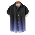 thumbnail image 2 of fatyb Button down Shirts for Men Short Sleeve Lightweight Beach Shirts Summer Gradient Collar Blouses, 2 of 4