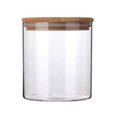 thumbnail image 1 of Bouteille de Rangement de Cuisine en Verre Transparent Cylindre Haut avec Couvercle, 1 of 5