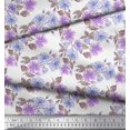 thumbnail image 3 of Soimoi Modal Satin Fabric Leaves & Buttercup Floral Fabric Prints By Yard 42 Inch Wide, 3 of 3