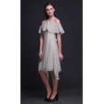 thumbnail image 4 of Bimba Grey Damask Printed Womens Cold Shoulder Tunic Party Round Neck Shift Dress - XX-Large, 4 of 6