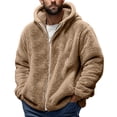 thumbnail image 2 of TIMIFIS Men's Heavyweight Fuzzy Sweatshirt Jacket Zip Up Coat Fashion Fleece Warm Jacket, 2 of 5