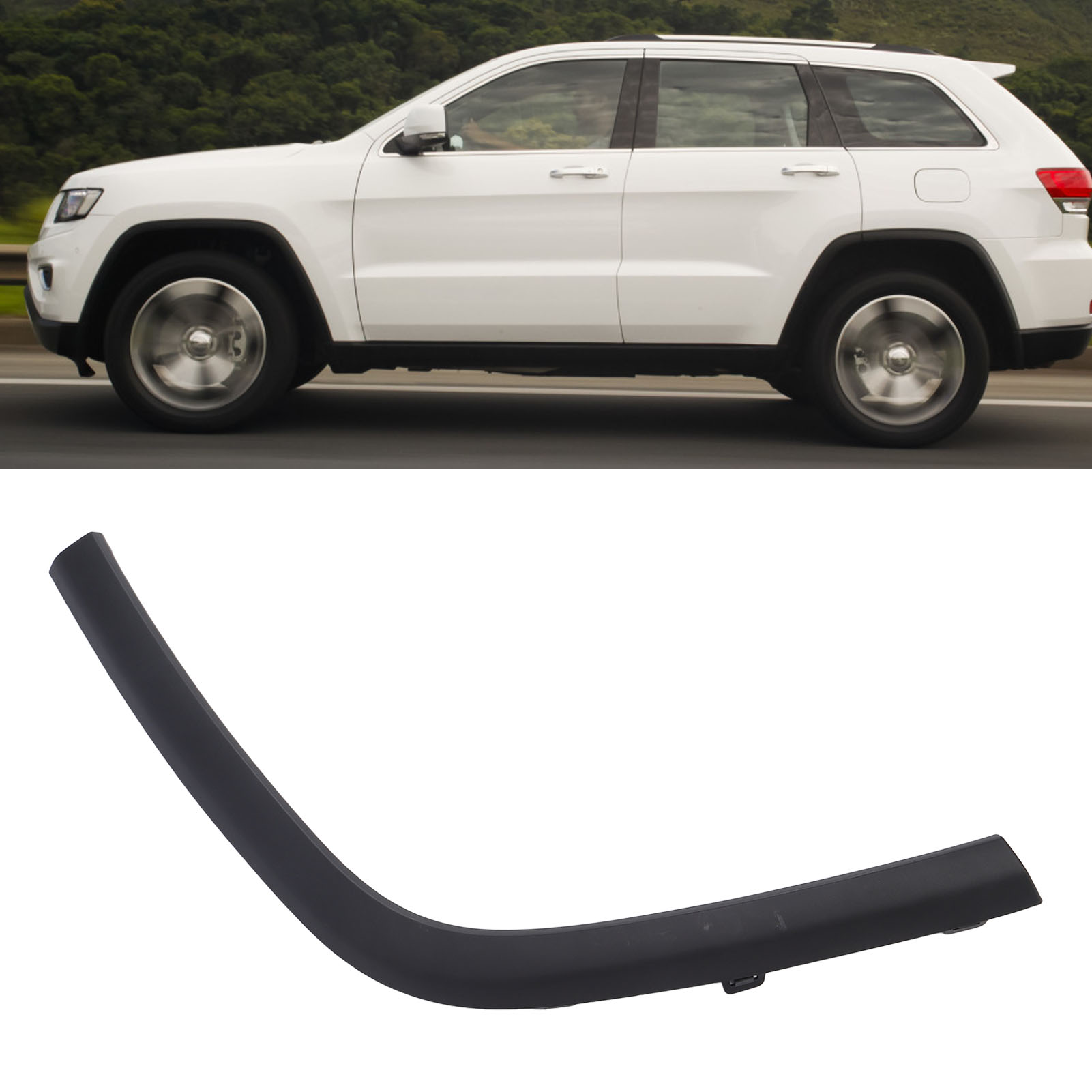 Rear Wheel Arch Trim Molding, Driver Side / Passenger Side Wheel Arch Molding Fenders Flare Trim Compatible with Grand Cherokee 2011-2021, Wheel Fenders Arch Molding Trim