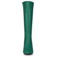 thumbnail image 2 of Unique Bargains Women's Pointed Toe Stiletto Heel Knee High Boots Green US 8, 2 of 8