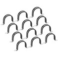 thumbnail image 1 of Unique Bargains 12Pack 2-3/4' Cable Clamp U Shape Stainless Steel Rubber Cushioned Pipe Strap, 1 of 5