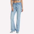 thumbnail image 2 of Women's Jeans Wide Leg Stretch Mid Rise Flared Denim Trousers Womens Pants Blue XXL, 2 of 4