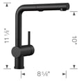 thumbnail image 2 of Linus Low Arc Pull-Out Dual-Spray Kitchen Faucet - Coal Black, 2 of 5