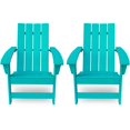 thumbnail image 1 of Noble House Encino Chaise Adirondack Contemporaine Extérieure (Ensemble de 2) Turquoise, 1 of 8